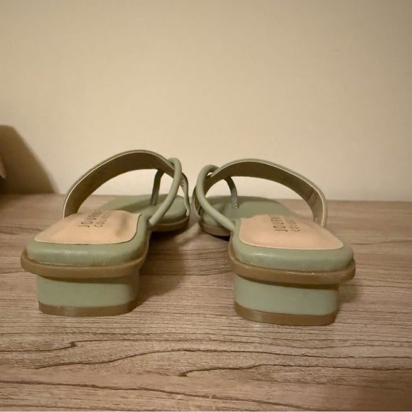 Journee Collection Sage Green Sandals 7.5 - Picture 2 of 5